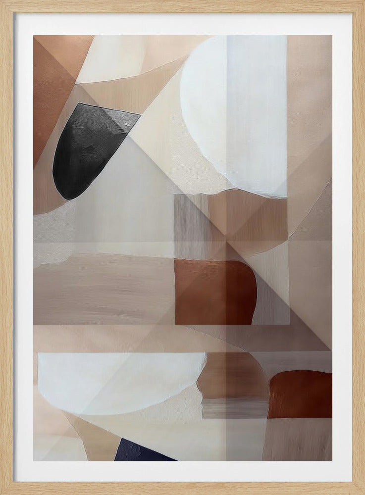 Abstract Koper Neutraal Toon Schilderij 2 | Poster