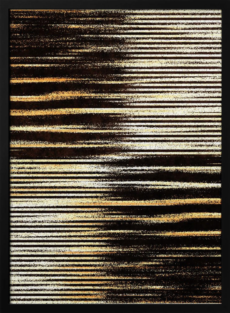 Zwarte en gouden horizontale lijnen | Poster