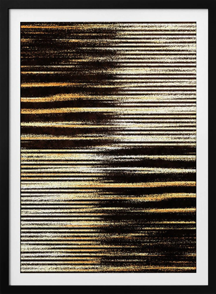 Zwarte en gouden horizontale lijnen | Poster