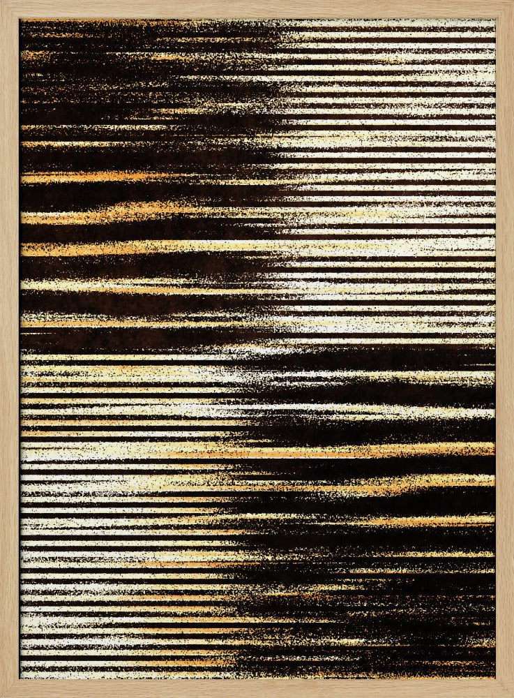 Zwarte en gouden horizontale lijnen | Poster