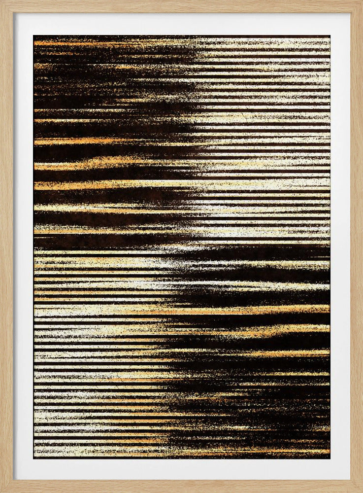 Zwarte en gouden horizontale lijnen | Poster