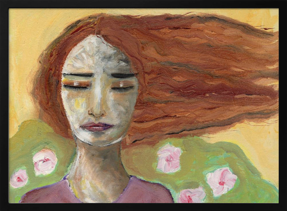 Dromen van een dame in de wind. | Poster