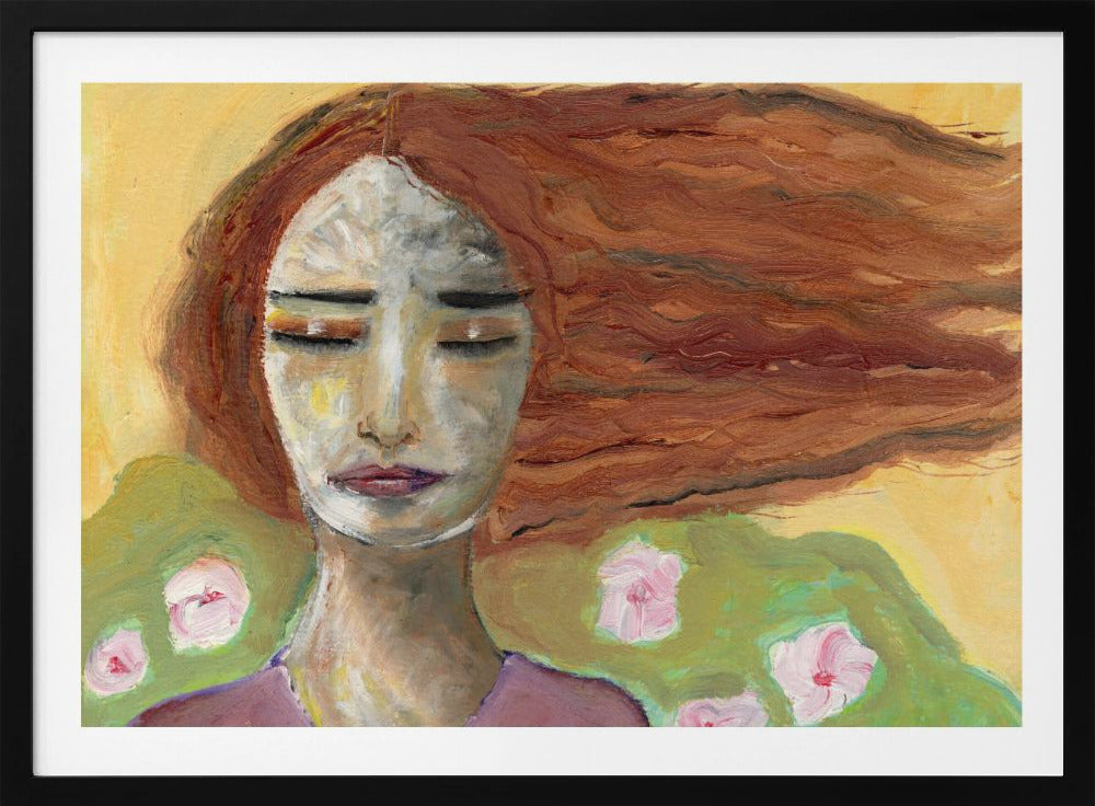 Dromen van een dame in de wind. | Poster