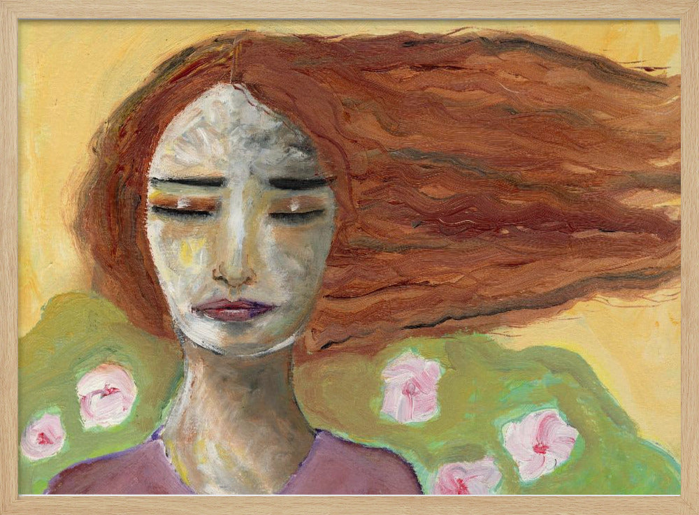 Dromen van een dame in de wind. | Poster