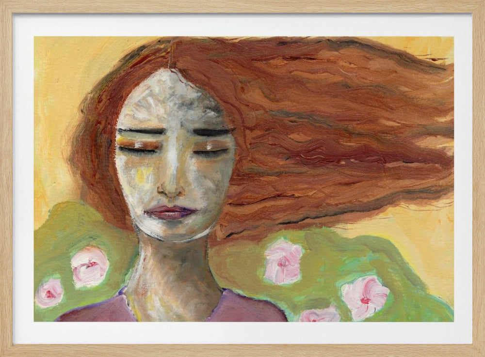 Dromen van een dame in de wind. | Poster