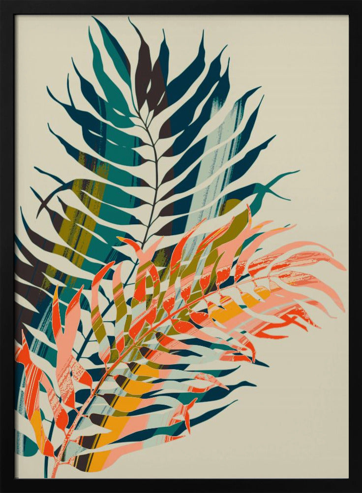 Kleurrijke palmbladeren | Poster