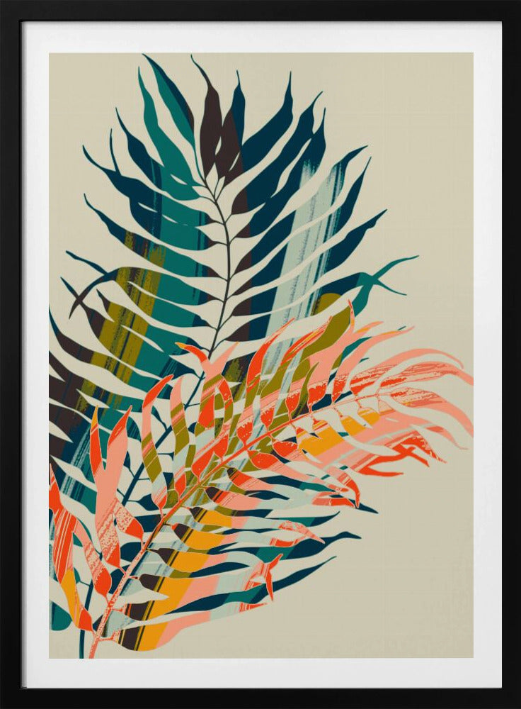 Kleurrijke palmbladeren | Poster