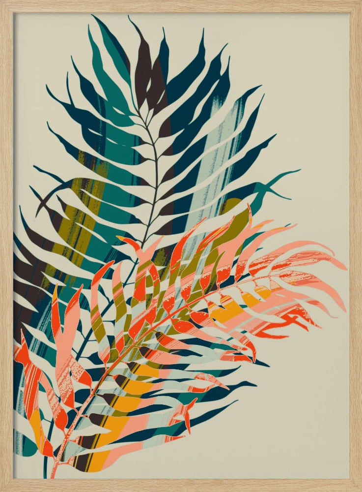 Kleurrijke palmbladeren | Poster