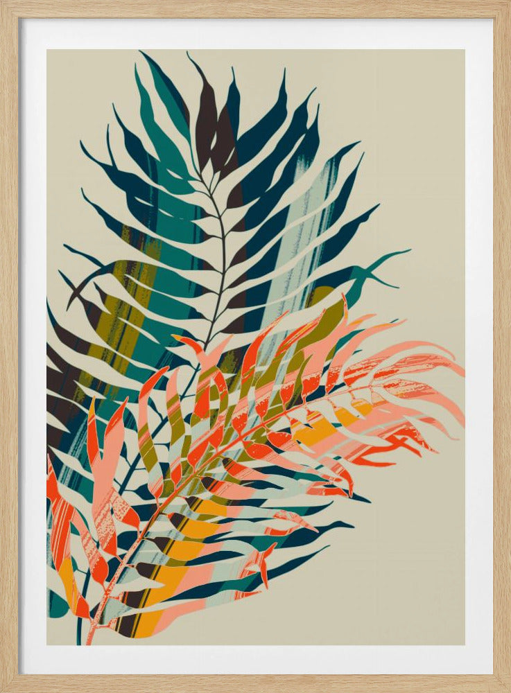 Kleurrijke palmbladeren | Poster