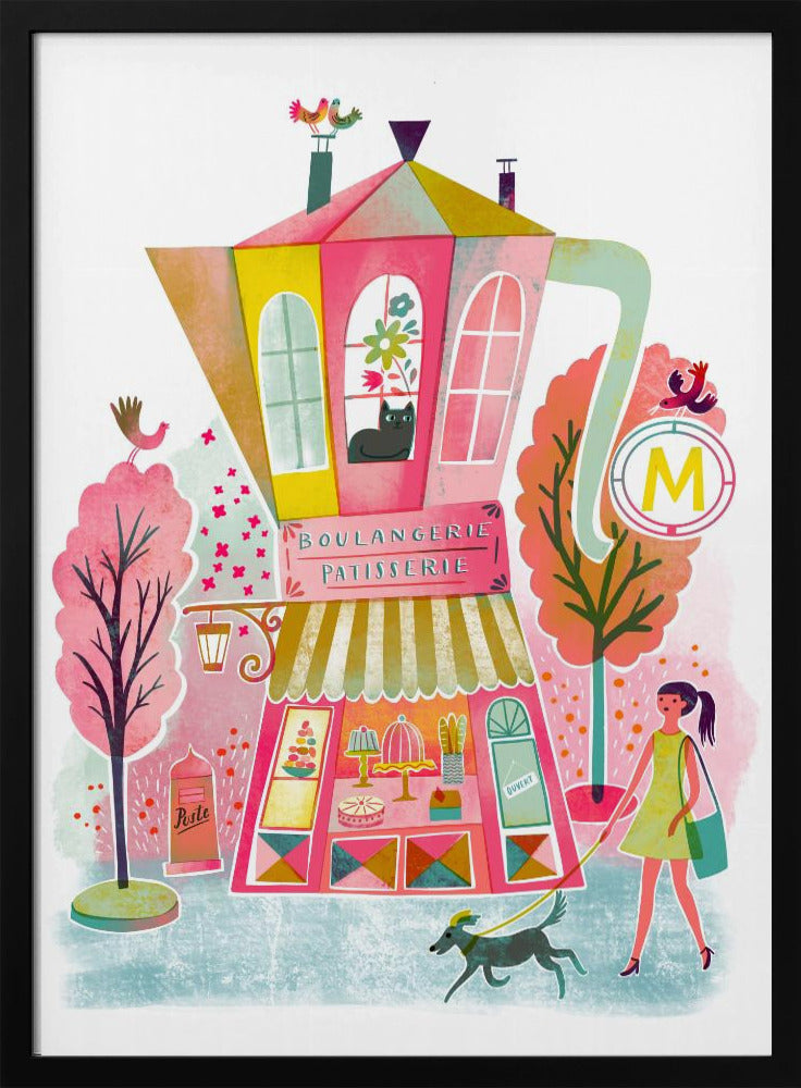 Vintage Franse koffiepatisserie | Poster
