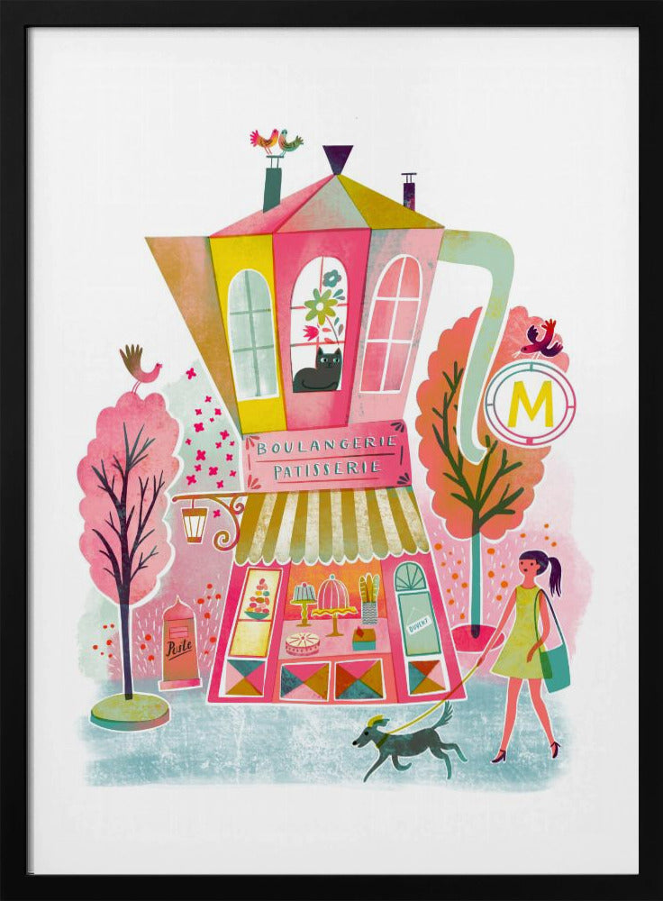 Vintage Franse koffiepatisserie | Poster