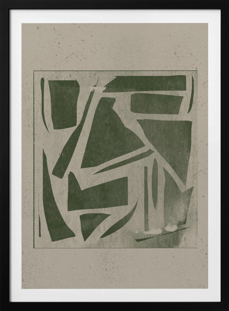 Green Geometric Maze | Poster