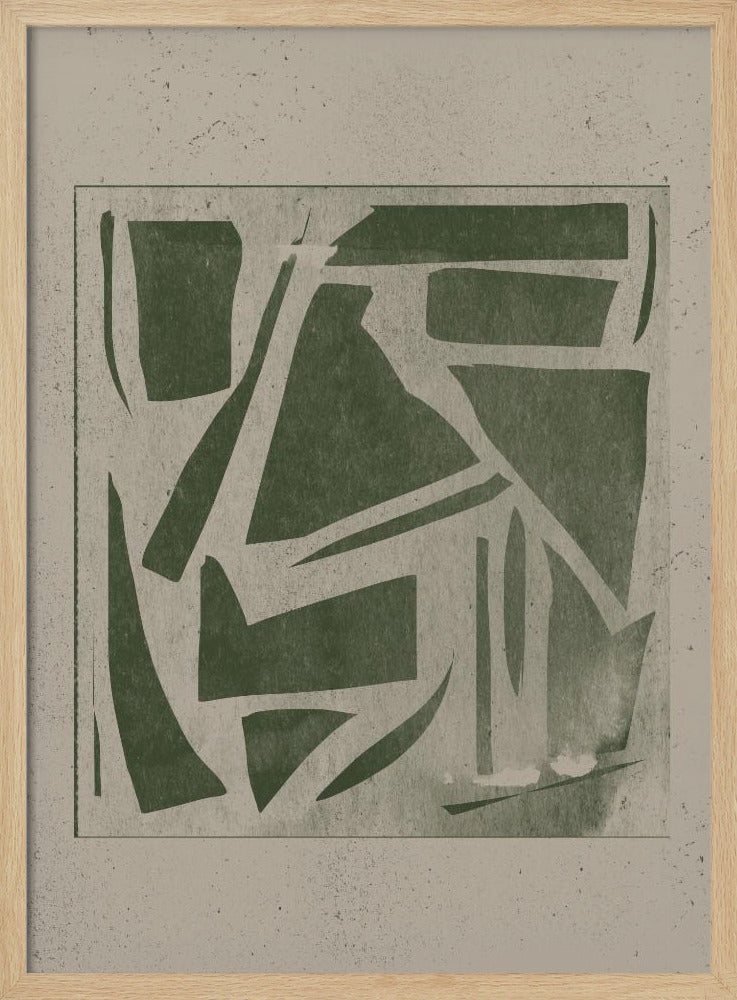 Green Geometric Maze | Poster