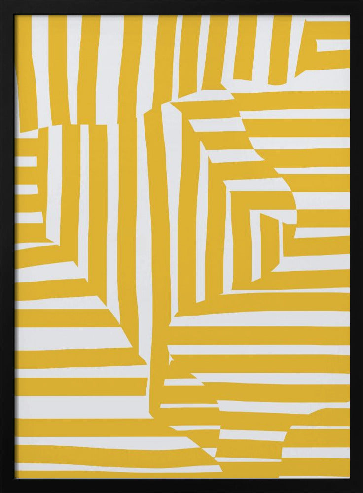 Gele lijn en streep | Poster