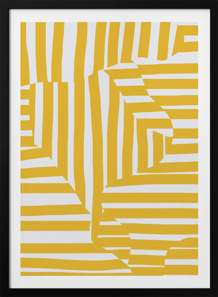 Gele lijn en streep | Poster