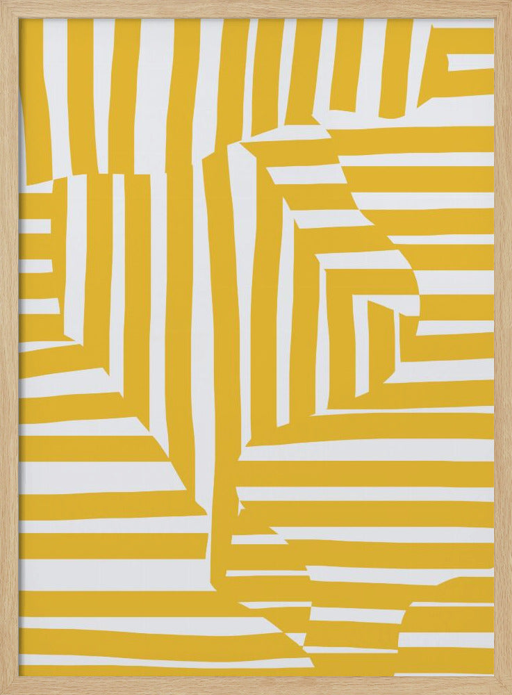 Gele lijn en streep | Poster