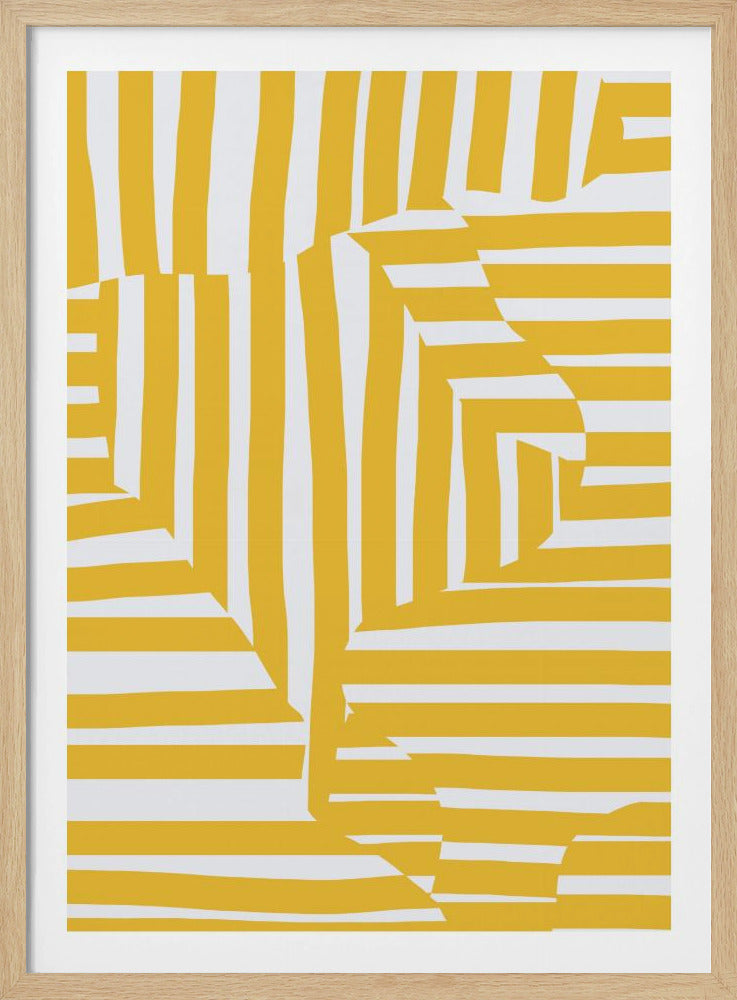 Gele lijn en streep | Poster