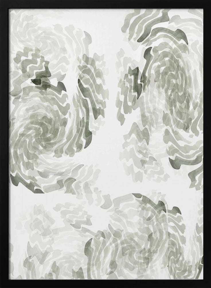 Grijze aquarel Twirl 2 | Poster