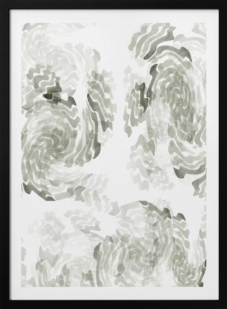Grijze aquarel Twirl 2 | Poster