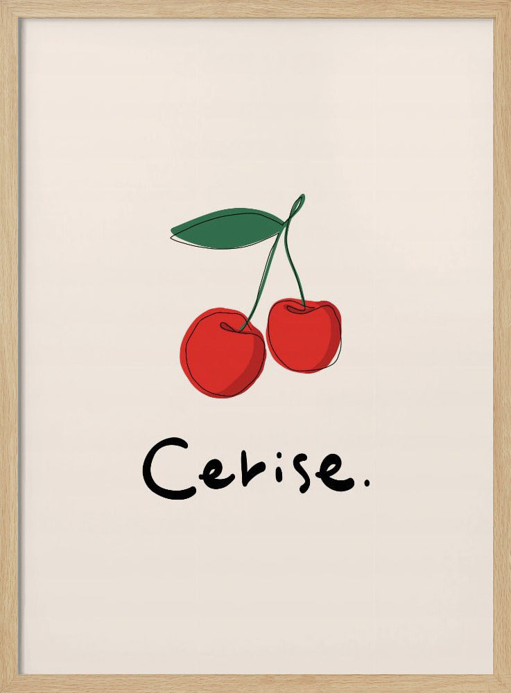 Modern French Fruits Collection "Cherry / Cerise" | Poster