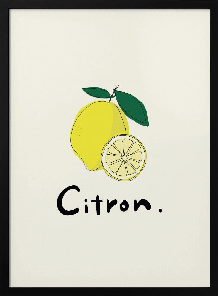 Moderne Franse fruitcollectie "Citroen / Citroen" | Poster