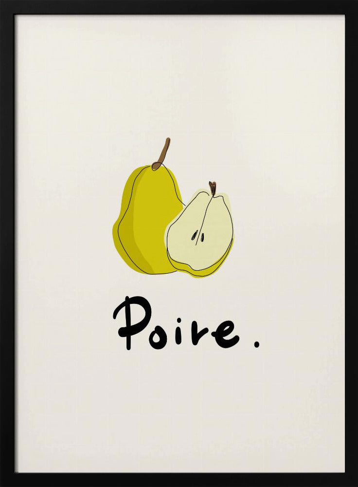 Moderne Franse fruitcollectie "Peer / Poire" | Poster
