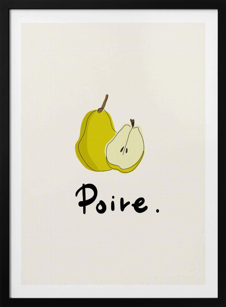 Moderne Franse fruitcollectie "Peer / Poire" | Poster