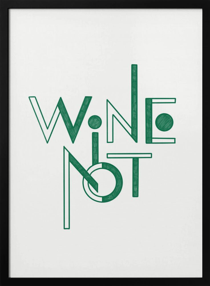 Wijn Niet handgetekende tekst & citaat | Poster