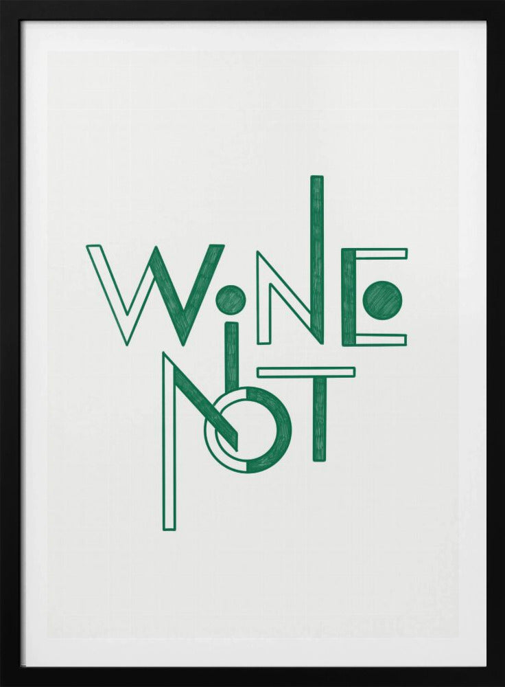 Wijn Niet handgetekende tekst & citaat | Poster