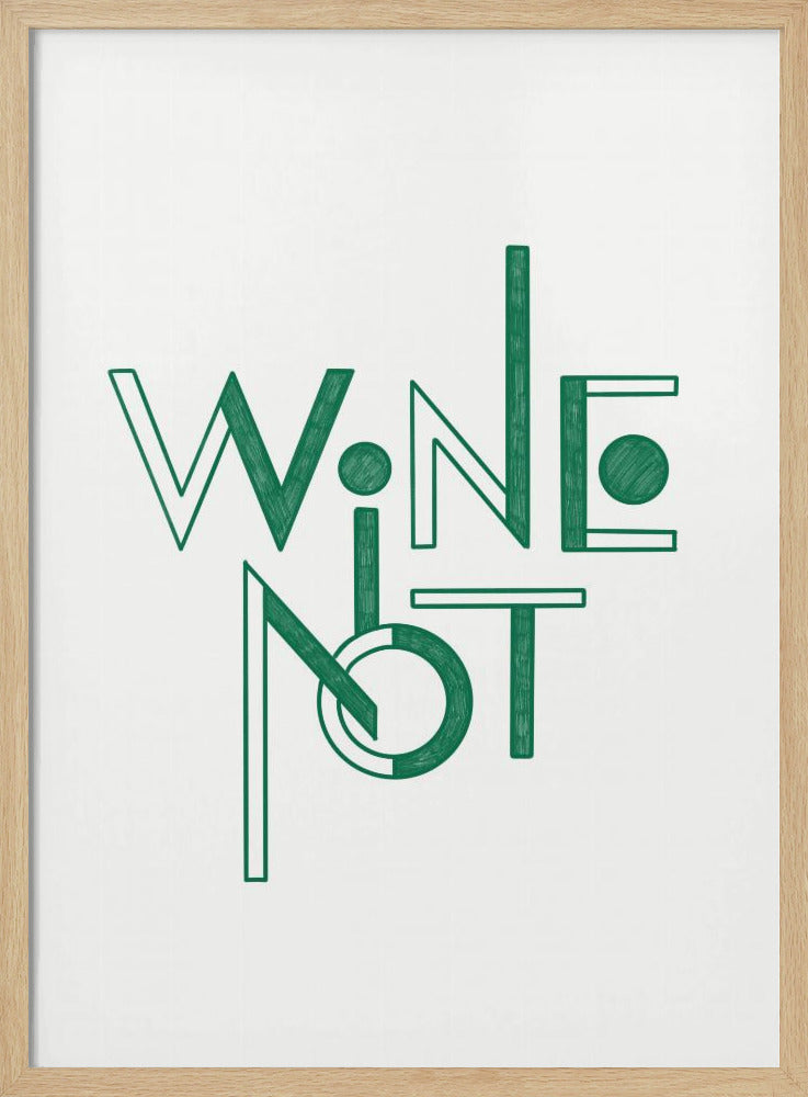 Wijn Niet handgetekende tekst & citaat | Poster