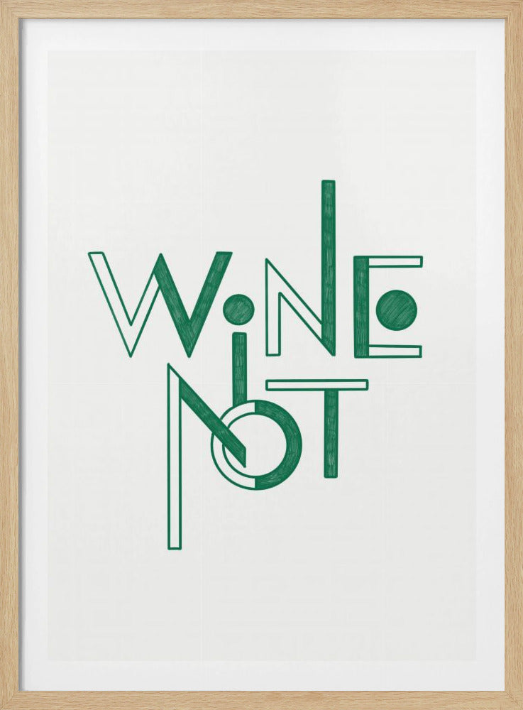 Wijn Niet handgetekende tekst & citaat | Poster