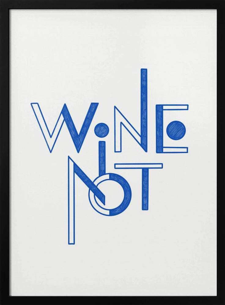 Wijn Niet handgetekende tekst & citaat | Poster