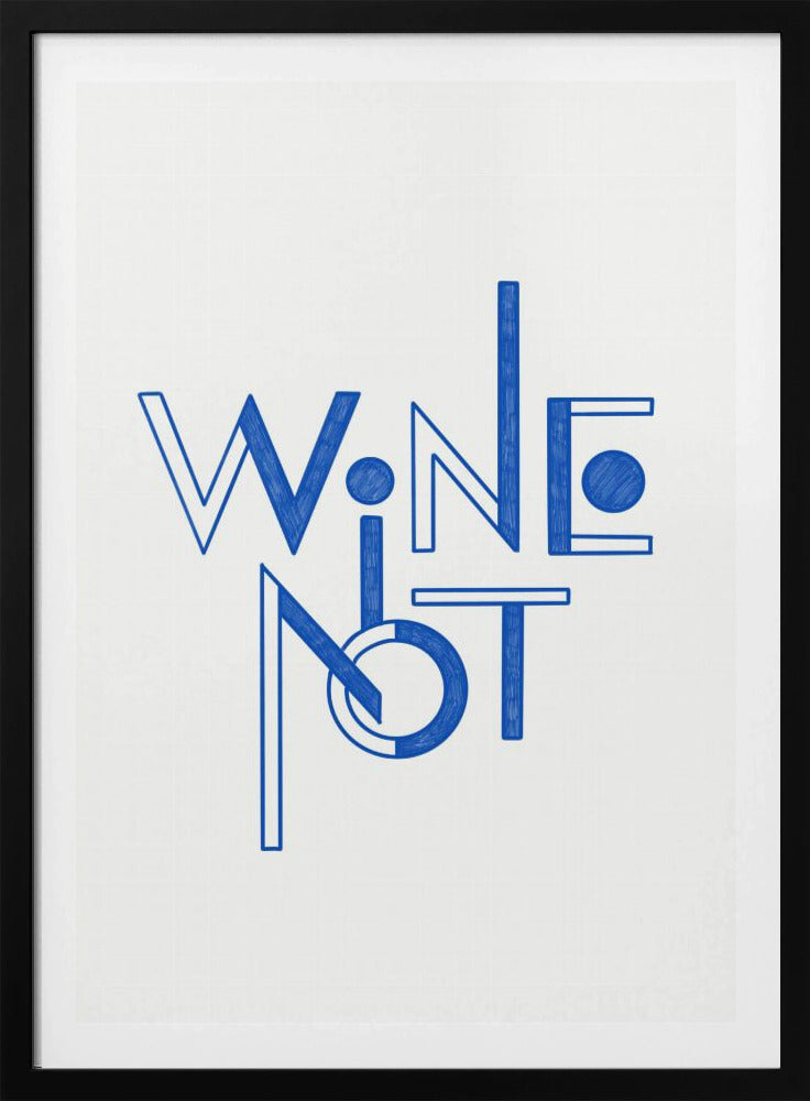 Wijn Niet handgetekende tekst & citaat | Poster