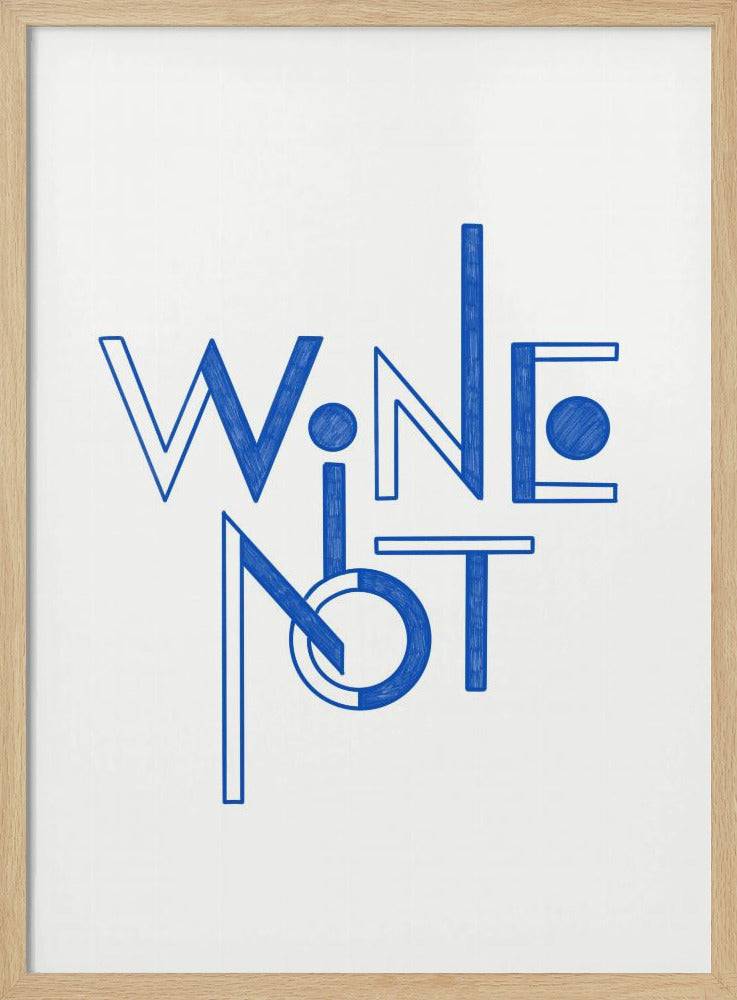 Wijn Niet handgetekende tekst & citaat | Poster