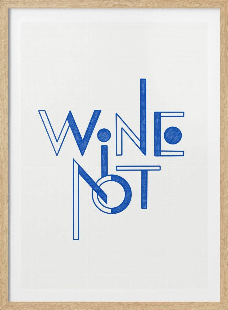 Wijn Niet handgetekende tekst & citaat | Poster