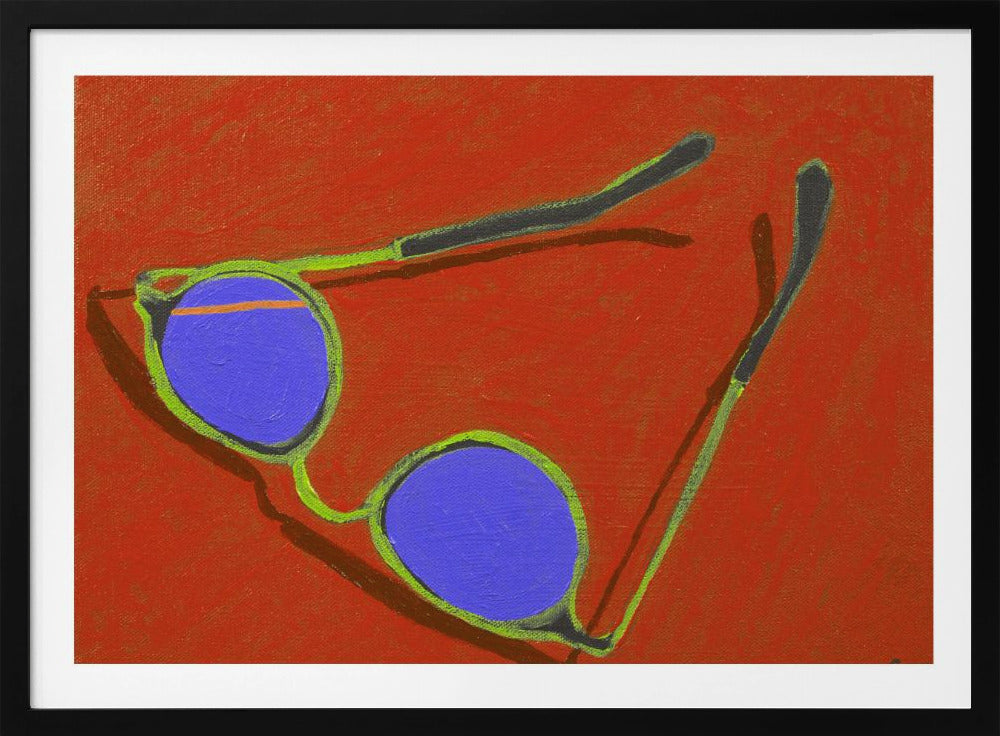 Zonnebril op rood | Poster