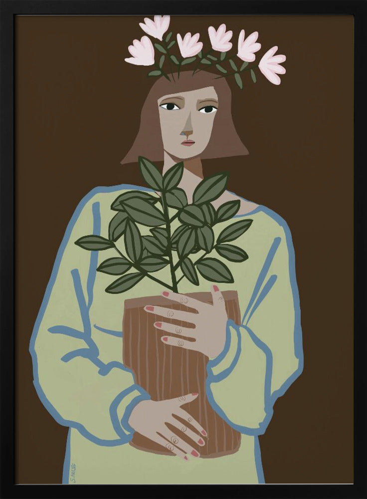 Plantenmoeder bruin | Poster