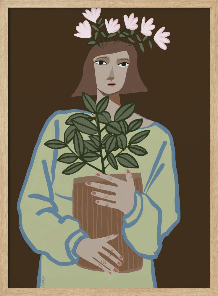 Plantenmoeder bruin | Poster