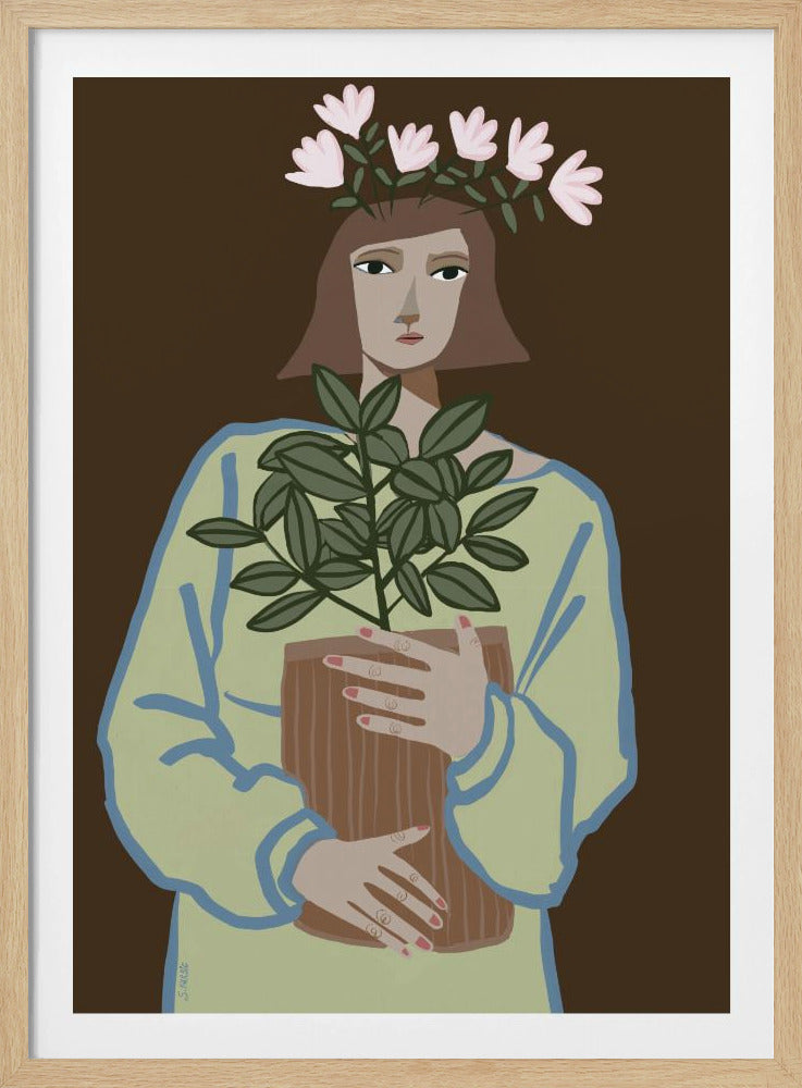 Plantenmoeder bruin | Poster