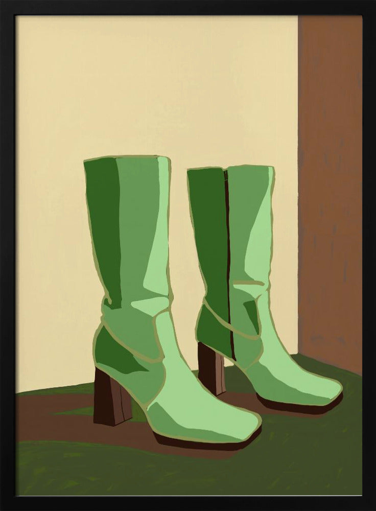 Groene laarzen | Poster