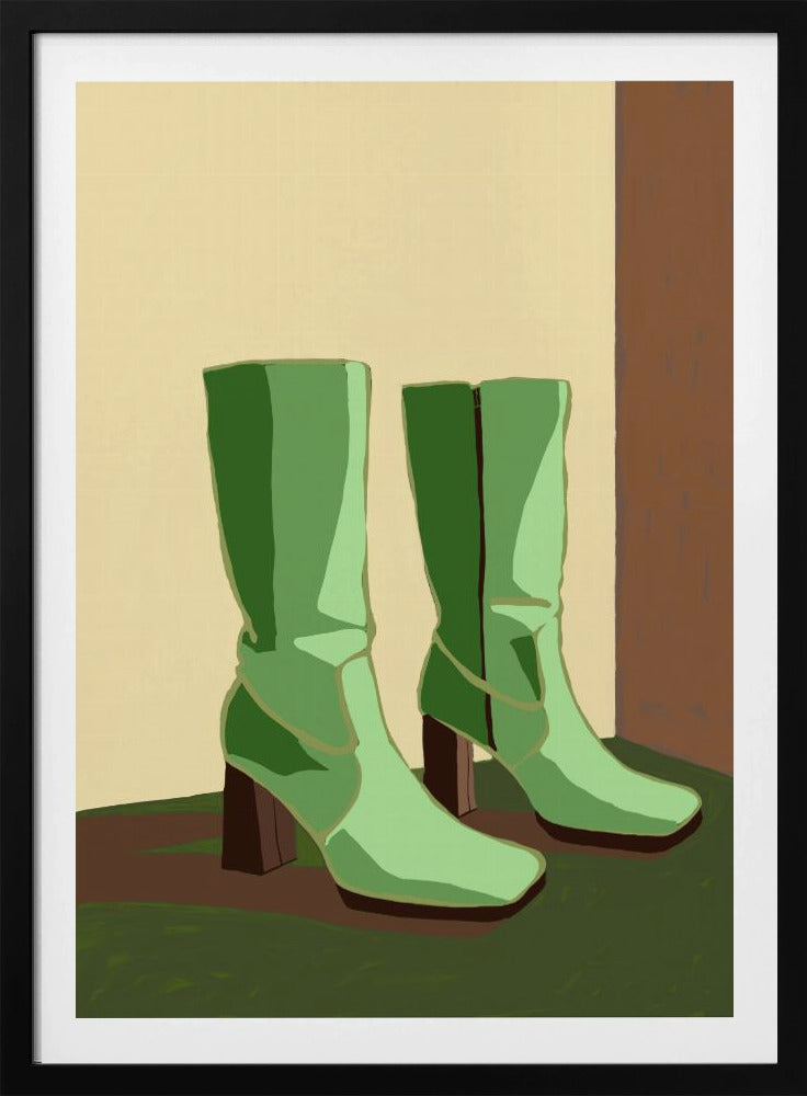 Groene laarzen | Poster