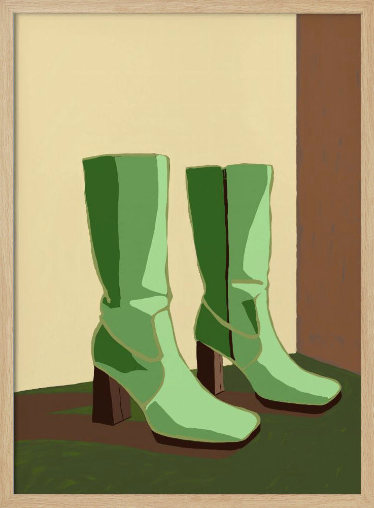 Groene laarzen | Poster