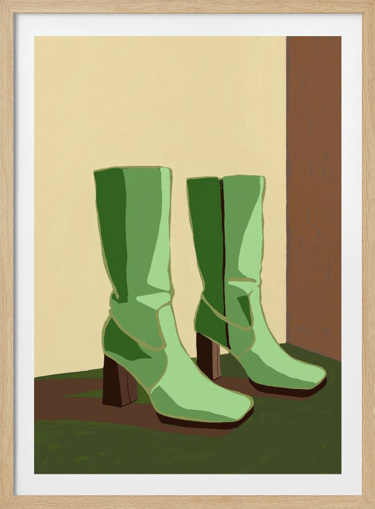 Groene laarzen | Poster