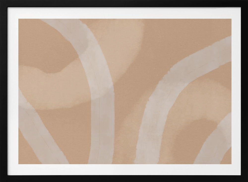 Neutrale abstracte aquarel. Minimalistisch in pastelkleuren nr. 5 | Poster