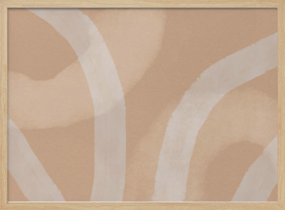 Neutrale abstracte aquarel. Minimalistisch in pastelkleuren nr. 5 | Poster