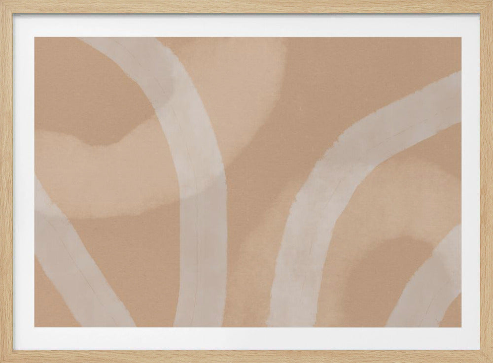 Neutrale abstracte aquarel. Minimalistisch in pastelkleuren nr. 5 | Poster