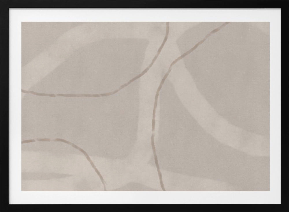 Neutrale abstracte aquarel. Minimalistisch in pastelkleuren nr. 1 | Poster