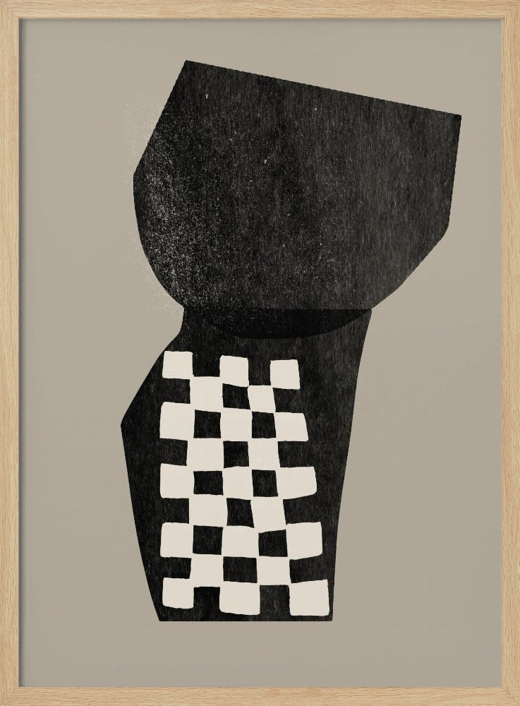 Geruite abstractie | Poster
