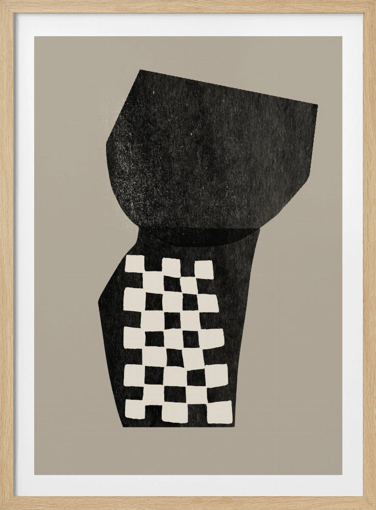 Geruite abstractie | Poster