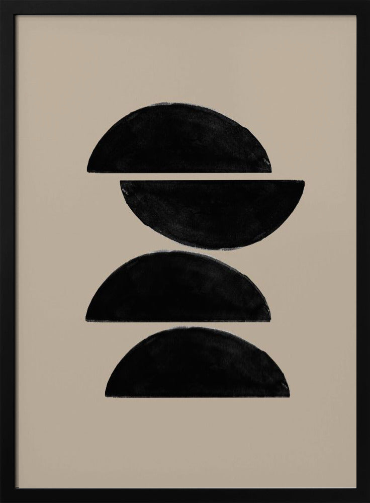 Gestapelde Helften | Poster
